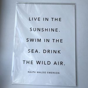 Art Print - Emerson Quote - Live in the Sunshine 12x16”